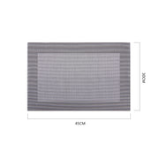 Tischmatten „Heidi“ Silber 6er Set 45 x 30 cm rechteckige Platzsets aus PVC